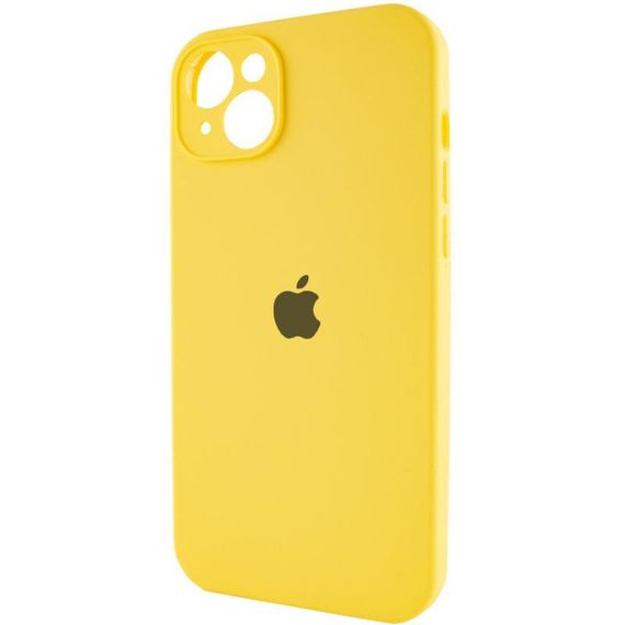 Чохол Silicone Case Full Camera Protective (AA) для Apple iPhone 15 Plus (6.7") Жовтий / Yellow | Зображення 2
