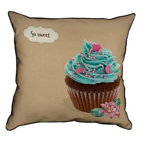 Подушка з мішковини So sweet 45x45 см (45PHB_SWE024_BR)