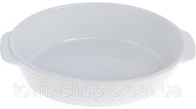 Форма Augsburg овальная для выпечки 35х22х8.5см керамическая (белая) BD-319-343