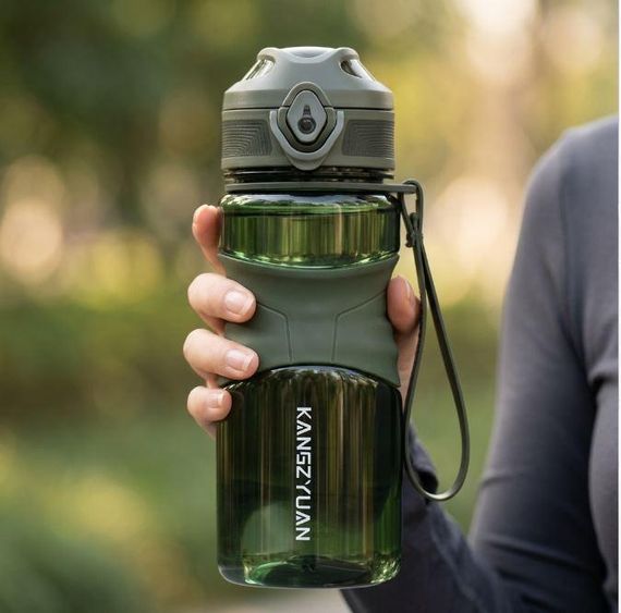 Спортивная бутылка для воды KANGZYUAN 650 мл зеленая, тритановая (BPA Free) | Зображення 4