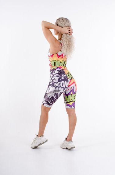 Спортивні шорти велосипедки 4Profi  з принтом "Комiкси" біфлекс розмір  М  18118 | Зображення 3