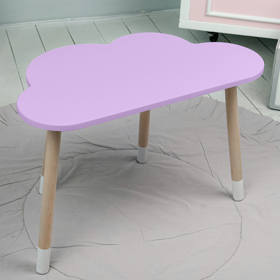 Дитячий столик хмарка 46х70х40, трюмо для дівчаток до 7 років, фіолетовий | Зображення 1