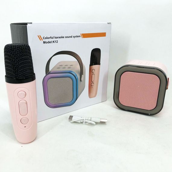 Детское караоке, Караоке микрофон с bluetooth динамиком, Микрофон музыкальный беспроводной WC-54 | Зображення 6