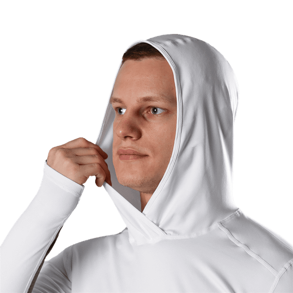 Лонгслів Chiton Air Hood CoolPass SJ Білий (7572), S | Зображення 3