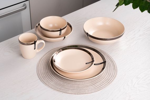 Тарілка ARDESTO обідня Liguria, 26 см, Cream, кераміка (AR2926LCC) | Зображення 3