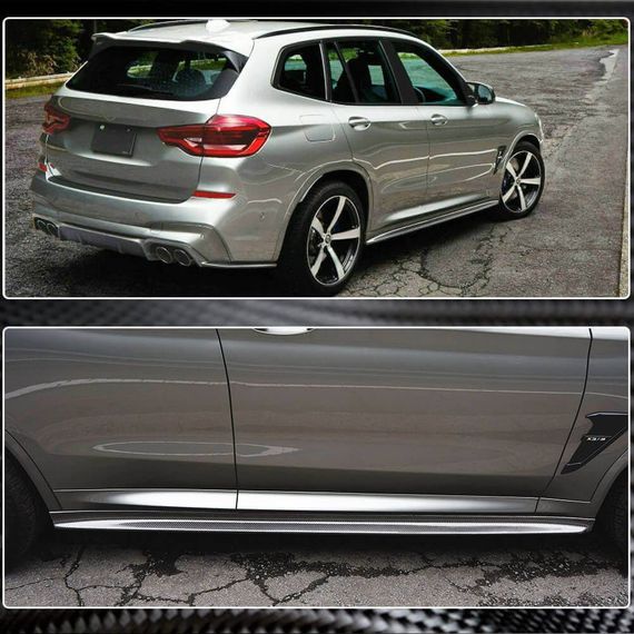 Накладки на пороги V1 (для F97/G01 M-Sport 2018-2021, Карбон) для BMW X3 G01 2018- рр | Зображення 4