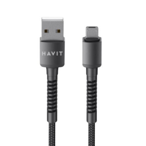 Кабель USB MicroUSB Havit HV-CB6195 2,1А 1м чорний | Зображення 2