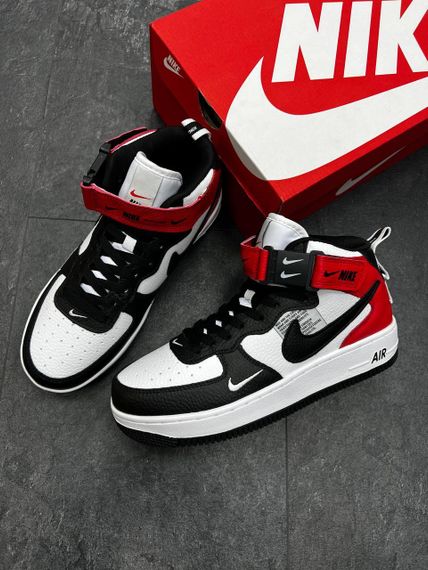 Кросівки чоловічі N-ike Air Force Mid Utility Gray Black 44 - 28 см | Зображення 9