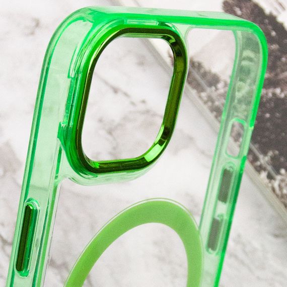 Чехол TPU Iris with MagSafe для Apple iPhone 14 (6.1") Салатовый | Зображення 5