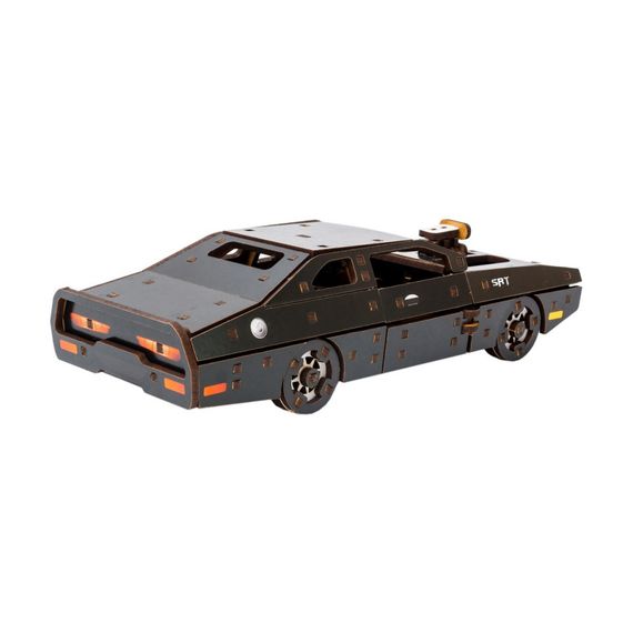 Дерев'яний 3D конструктор "Fast Furious" Puz-62519, 125 деталей, чорний | Зображення 6