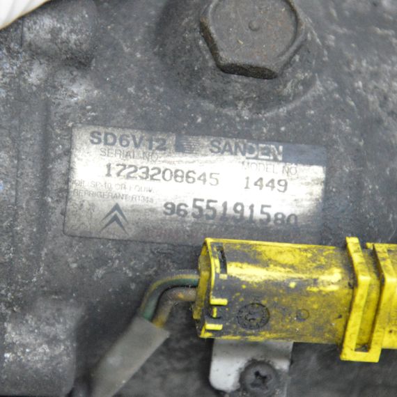 Компресор кондиціонера Peugeot 206 307 Пежо 9655191580 | Зображення 5