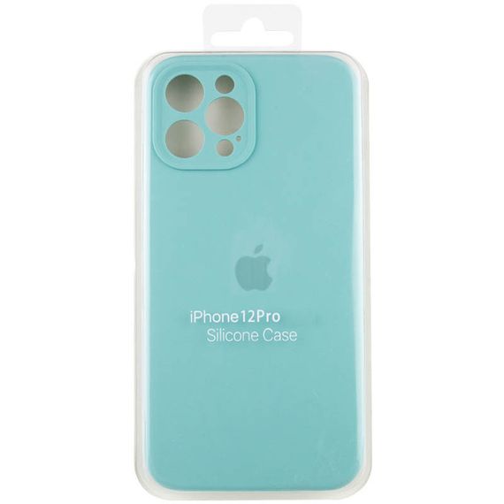 Чохол Silicone Case Full Camera Protective (AA) для Apple iPhone 12 Pro (6.1") Бірюзовий/Marine Green | Зображення 4