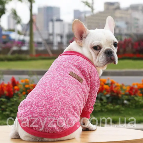 Кофта для собак та котів EcoToys Bright Pink M ряба яскраво-рожева A: 30 см B: 37 см C: 24 см 7100 | Зображення 5