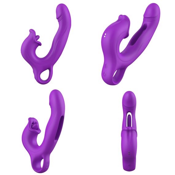Вібратор - Erospace Sweet Play G-Spot Vibrator With Clitoral Licking & Flapping A17 | Зображення 5