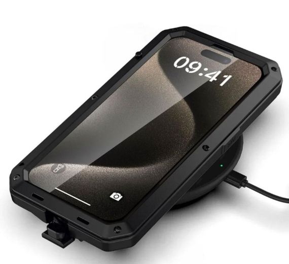 Противоударный чехол Primo Doom Armor для смартфона Apple iPhone 15 Pro Max - Black | Зображення 4