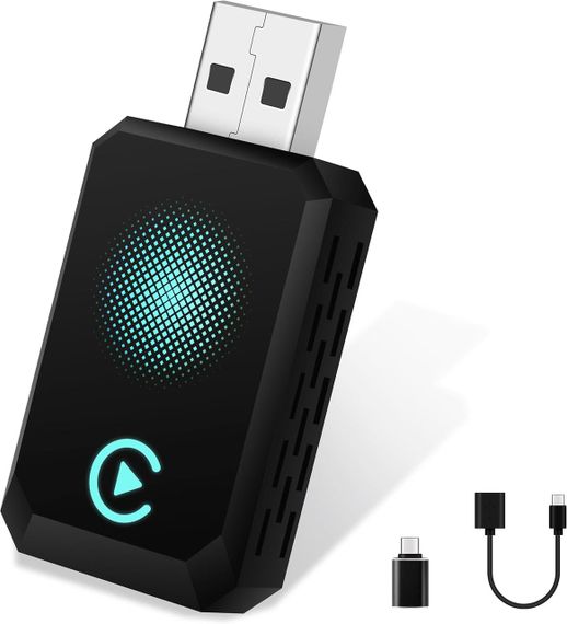 Карплей бездротовий адаптер для авто для Apple iPhone iOS 10+, перетворення дротового CarPlay для машин з 2016 року Plug and Play