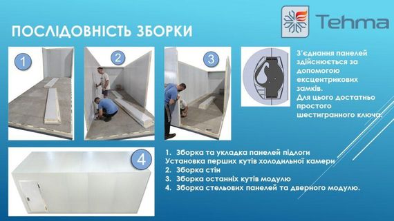 Сборно - разборная холодильная камера замковая КХ-8,64 (2560*1960*2160 мм) | Зображення 9