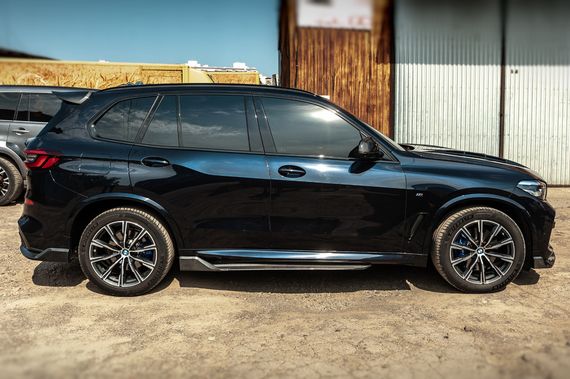 Накладки на пороги Carbon V3 (Натуральный карбон) для BMW X5 G05 2019- гг | Зображення 3