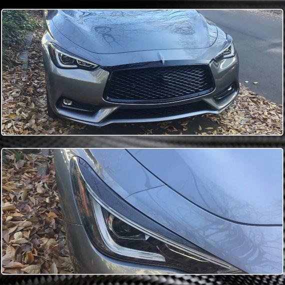 Реснички на фары (для Q60 2016-2022, Карбон) для Infiniti Q50/Q60 | Зображення 5