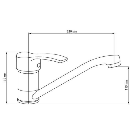 Змішувач для кухні Lidz (CRM) -14 34 002 00 | Зображення 1
