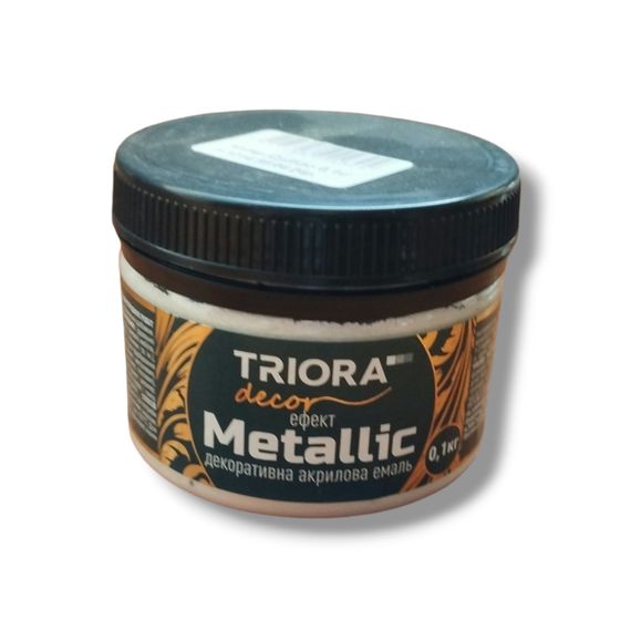 Декоративна акрилова емаль ТМ «ТRІОRА» 0,1 КГ 162 Срібло
