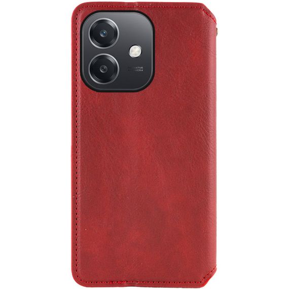 Шкіряний чохол-книжка GETMAN Cubic (PU) для Oppo A3 4G / A3x 4G/ A40m Червоний | Зображення 2