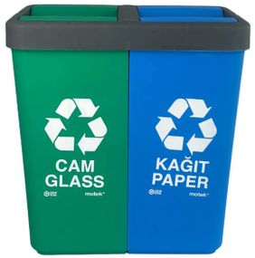 Контейнер для сортування сміття Motek 40+40 л (CK-415)