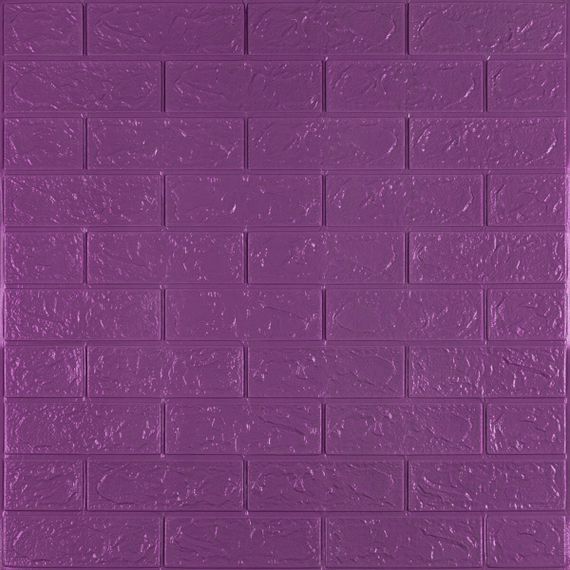 3D панель самоклеюча 700х770х3мм цегла Фіолетова (016-3) SW-000003248