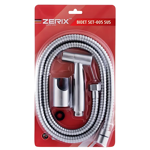 Набір для гігієнічного душу Zerix BIDET SET-005.SUS з нержавіючої сталі SUS304 упаковка блістер (ZX5860)