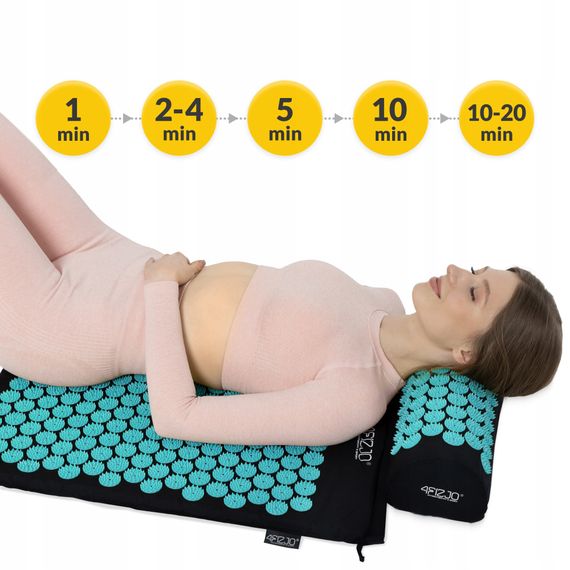 Килимок акупунктурний з валиком 4FIZJO Classic Mat Аплікатор Кузнєцова Black/Blue (P-5905973402385) | Зображення 4