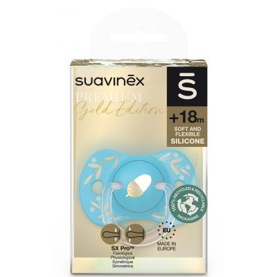 Пустышка Suavinex Gold Edition физиологическая, +18 мес. голубая (307862) | Зображення 2