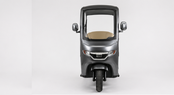 Електротрайк Crosser TR-7 1000W 72V 24Ah, 3 місця, до 60 км, з дахом і кофром, триколісний електроскутер Сірій | Зображення 6