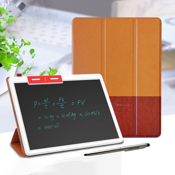 Планшет для рисования LCD color blocked 10,1 дюймов with leather case Brown / Dark Brown | Зображення 7