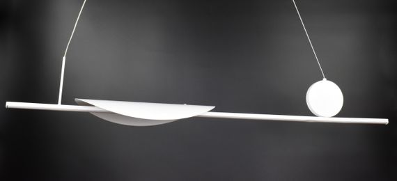 Люстра світлодіодна підвісна LED світильник для квартири на стелю лед 26766 Білий 20-180х26х100 см. | Зображення 4