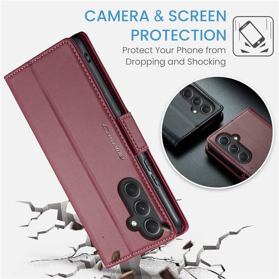 Шкіряний чохол-книжка Retro Case для Samsung Galaxy A54 колір Червоний | Зображення 7