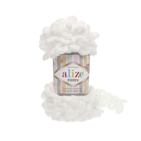 Пряжа Alize Puffy 55 алізе пуффі плюшева
