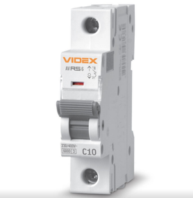Автоматичний вимикач 1P 10А 6 kA VF-RS6-AV1C10 Resist Videx