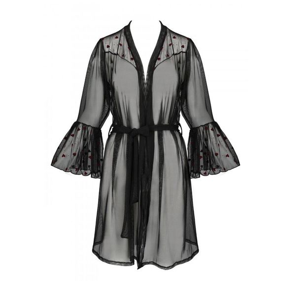 Воздушный пеньюар Passion LOVELIA PEIGNOIR XXL/XXXL, black | Зображення 4