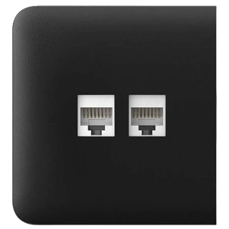 Ajax SideCover (LAN) black Фронтальна панель - Розетки