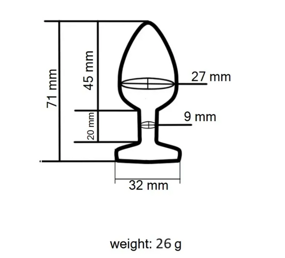 Силиконовая анальная пробка EGZO - Silicone Red Heart Plug Rainbow, size S Sex Aura | Зображення 2