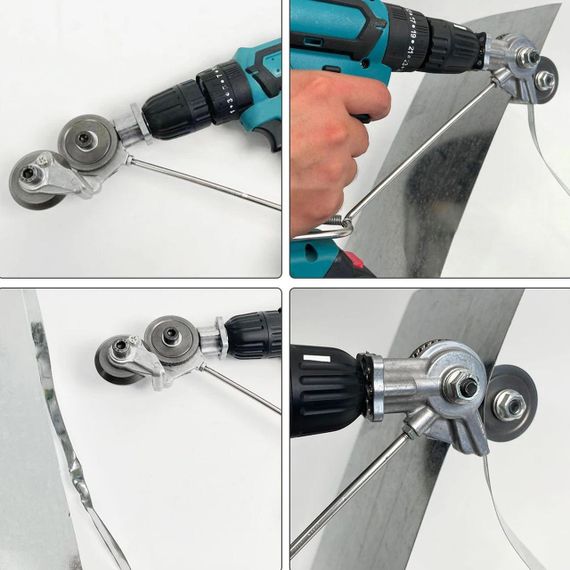 Насадка ножиці на дриль для різання металу / Будівельні ножиці на дриль або шуруповерт | Зображення 4