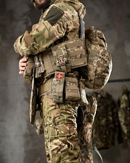 Плитоноска быстрый сброс +РПС в сборе  пиксель ПП7858 | Зображення 4