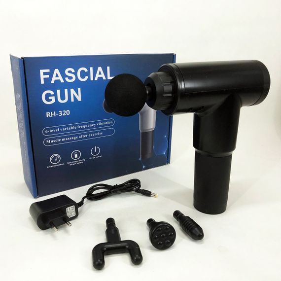 Масажер акумуляторний для тіла м'язовий портативний ручний Fascial Gun KH-320, Вібраційний пістолет TP-82 | Зображення 1