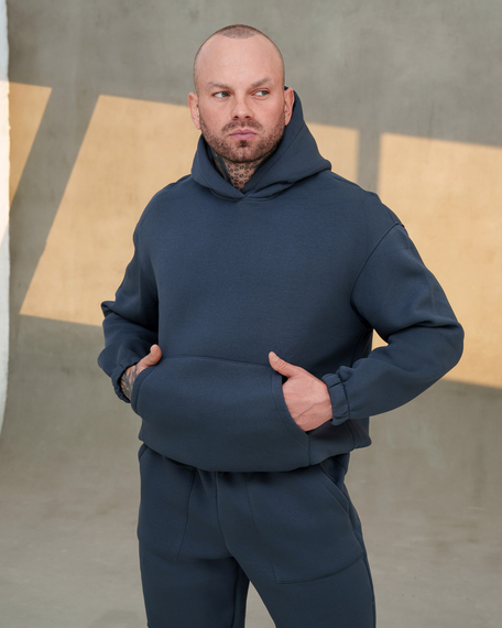 Костюм оверсайз зима преміум графіт S M | Зображення 1