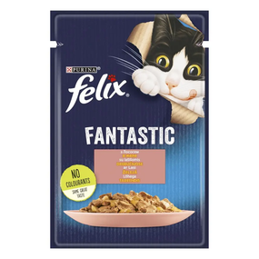Вологий корм пауч Purina Felix Fantastic для котів із лососем, 85г