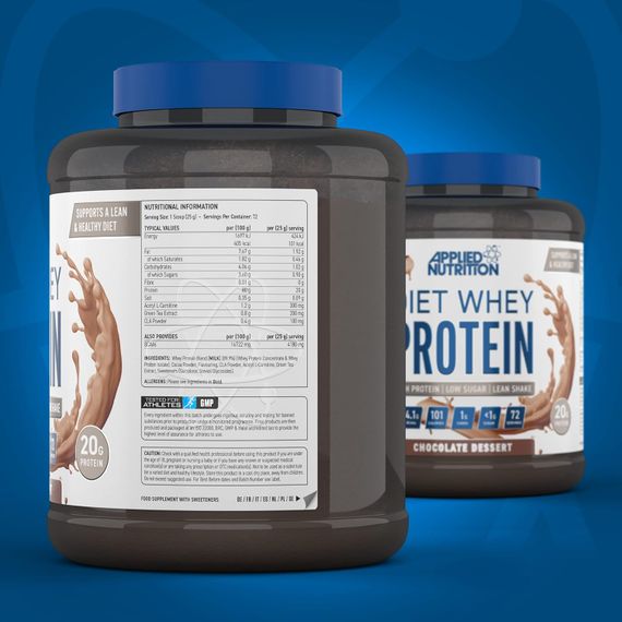 Протеїн Applied Nutrition Diet Whey High Protein Powder (1.8kg - 72 Servings) (Chocolate Dessert) | Зображення 1