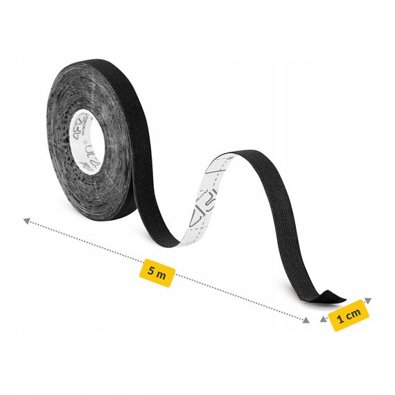Стрічка кінезіологічна (кінезіо тейп) 4FIZJO 1 см x 5 м Black (P-5905973400787) | Зображення 2