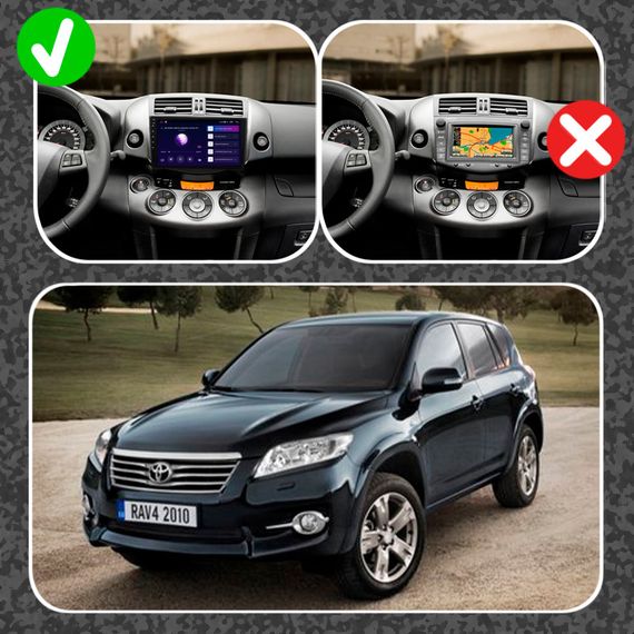 Штатная магнитола 9" Lesko для Toyota RAV4 III (XA30) Рестайлинг 2010-2016 2/32Gb CarPlay 4G Wi-Fi GPS Prime | Зображення 2