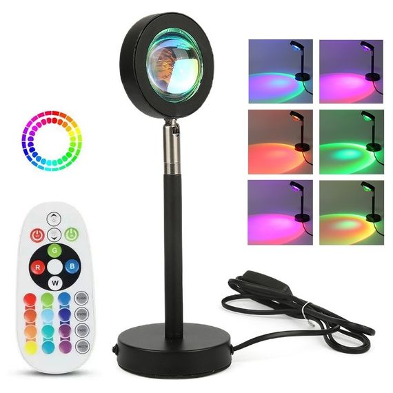 Sunset Lamp RGB 16 цветов - проекционный светильник заката, рассвета с пультом | Зображення 5