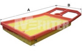 Фільтр повітряний VW Golf (вир-во M-filter) MFILTER K463 на VW POLO (6N1)